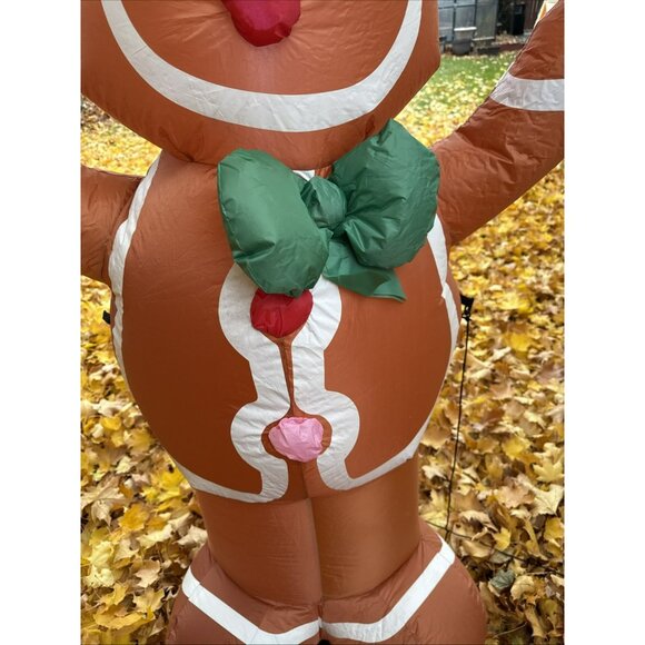 Christmas Gingerbread man Christmas Inflatable Decor Inflatable 5.5 ft - Picture 6 of 6